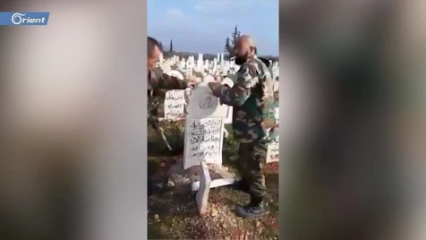 Assad militias destroy tomb, tombstone in Syria's Idlib