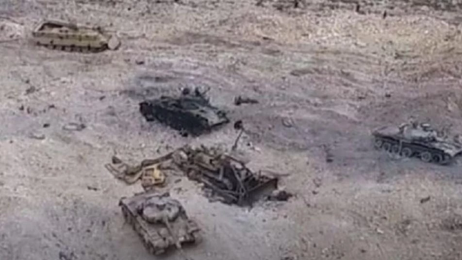 Assad tanks destroyed in Latakia countryside's Kabina