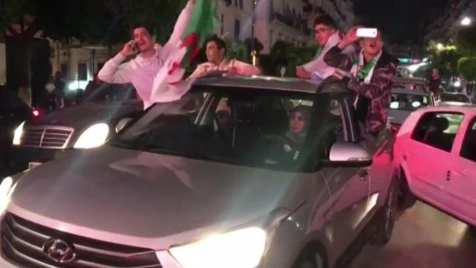 Algerians celebrate departure of Bouteflika