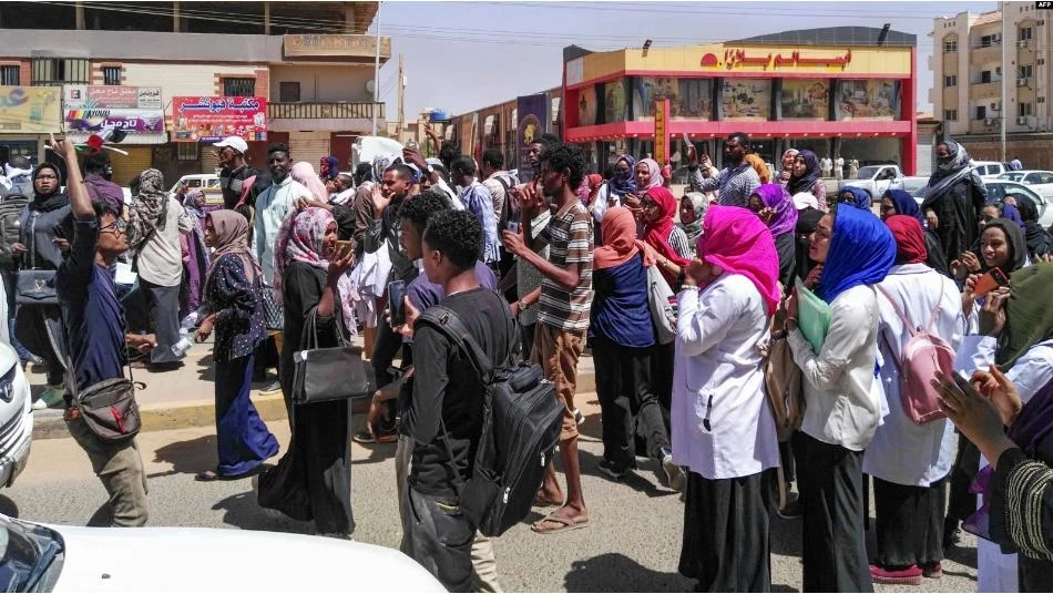 Sudanese students protest in Khartoum