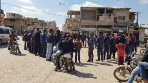 Demonstration near Omari mosque in Daraa to revive revolution 