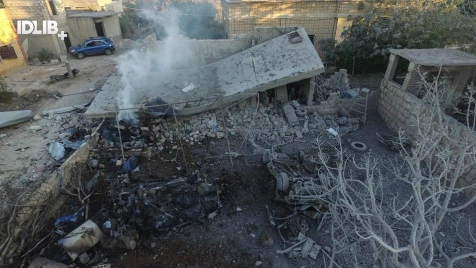 Assad-Russian warplanes kill six civilians in Idlib countryside