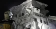 Buildings collapse following Assad-Russian strikes in Idlib 