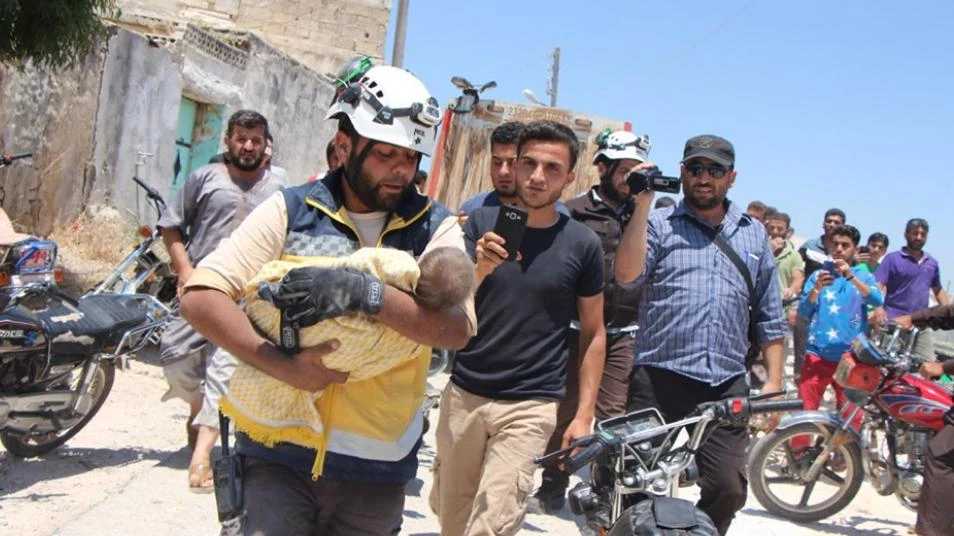 Civilian causalities as Assad warplanes bomb Idlib countryside