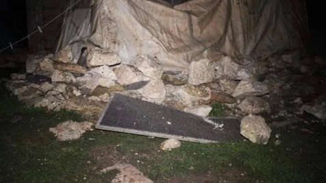 Assad regime shells makeshift camp in Idlib countryside
