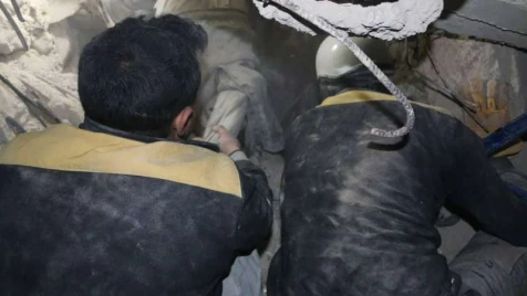 Russian bombardment steps up two massacres in central and south Syria