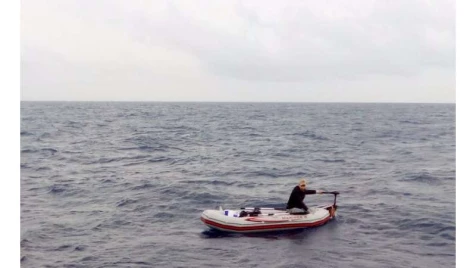  Syrian who set out solo from Libya in tiny boat is rescued