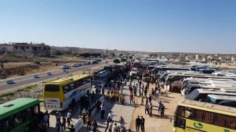New batch of Syrians displaced from Quneitra arrives to Hama