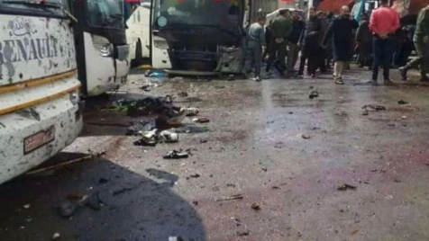 Damascus: Tens killed by 2 explosions hit Shia buses 