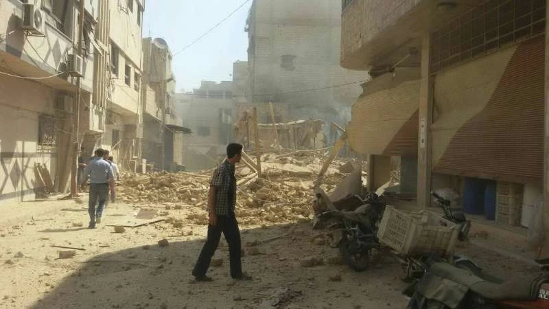 Assad’s barrel bombs in Damascus’ Douma after bloody day in the north