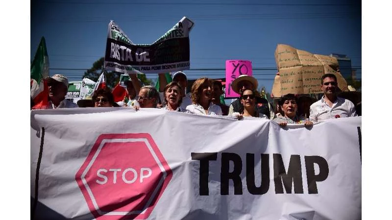 Tens of thousands march across Mexico in anti-Trump protests