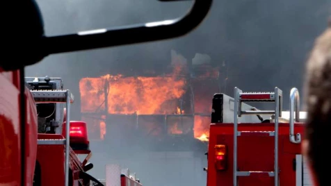 Fire devours a trade center in Istanbul’s Merter
