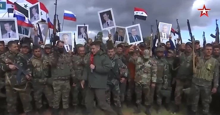 بالفيديو.. شبيحة الأسد يعرضون أنفسهم للارتزاق في أوكرانيا ويهتفون بالدم لبوتين